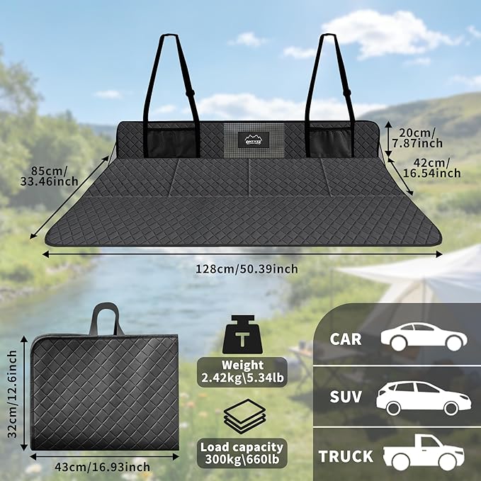 ONTYZZ Car Rear Seat Mattress Extension Plate for Air Mattress Foldable Portable Mattress for Sleeping Increase Vehicles Bed Camping Space