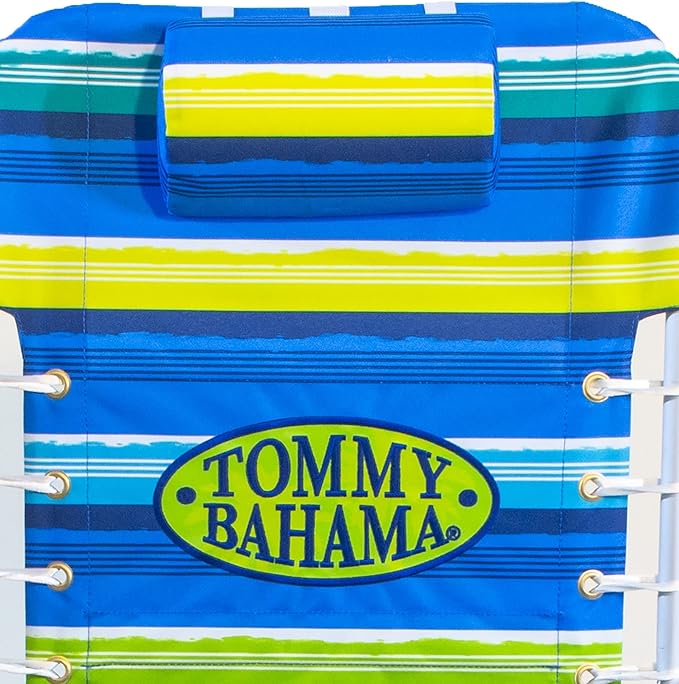 Tommy Bahama Hi-Boy 17 Seat Height 4-Position Lace-Up Suspension Folding Beach Backpack Chair