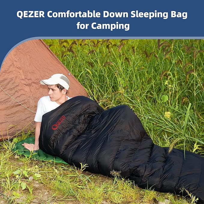 Down Sleeping Bag for Adults 620 Fill Power 0 Degree Sleeping Bag Cold Weather Ultralight with Pouch for Backpacking Camping Hiking