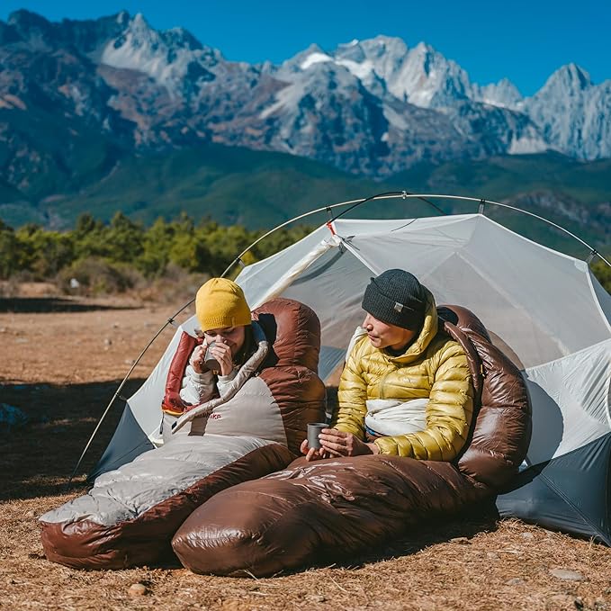 Naturehike 0 Degree RDS Down Mummy Sleeping Bag for Adults 650 Fill Power Cold Weather Backpacking Sleeping Bag for Camping Hiking -1℉ 18℉ 30℉ YKK Zipper