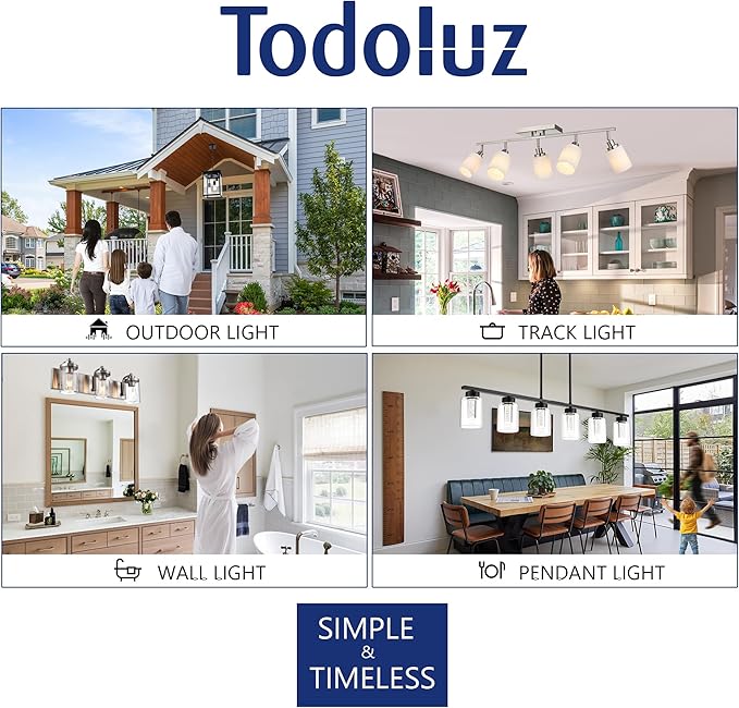 TODOLUZ 3-Light Large Outdoor Pendant Light Fixtures with Height Adjustable Porch Hanging Lighting E26 Bulb Base in Oil Rubbed Bronze Exterior Ceiling Lamp for Entrance Patio Garden