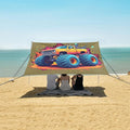 ALAZA Jet Monster Truck Beach Tent Sun Shelter UPF50+ Protection Beach Shade Canopy w/ 4 Sandbags for Outdoor Camping Fishing Backyard Fun Picnic 10x9 ft