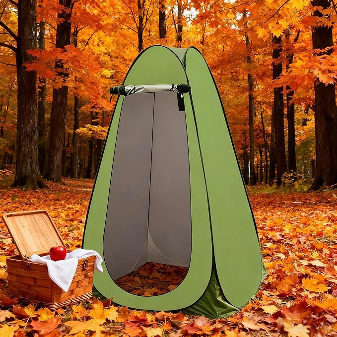 Portable Privacy Changing Tent Army Green 72 x 36 x 39 inches UV Resistant Water Repellent Fiberglass Frame