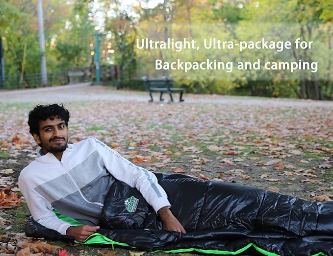 4 Season Adults &amp Kids Sleeping Bag - Warm Waterproof &amp Lightweight - Great for Camping Backpacking &amp Hiking