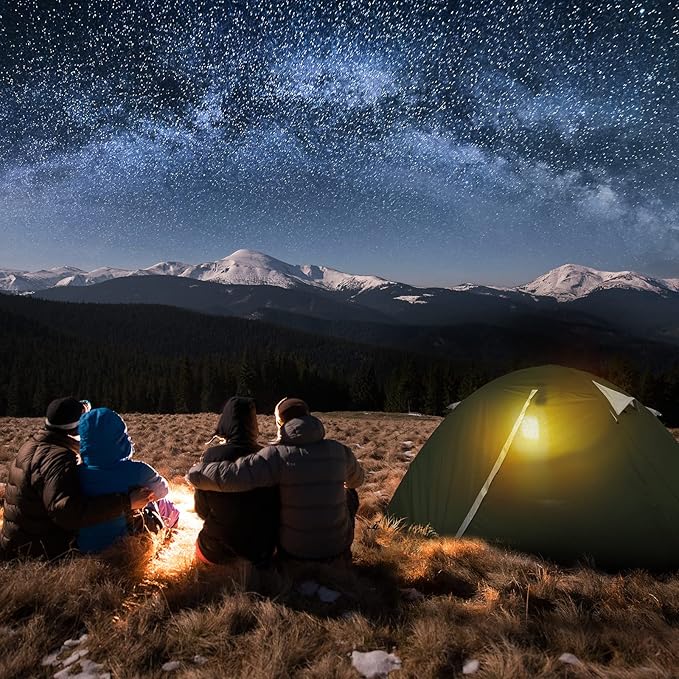 Bessport Camping Tent 1/2 Person Tent Waterproof Two Doors Backpacking Tent Easy Setup Lightweight for Outdoor Hiking Mountaineering Travel