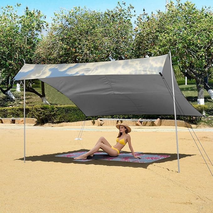 Camping Sun Shelters Character Shepherding in The Mountain Beach Canopy 126 * 110.2in