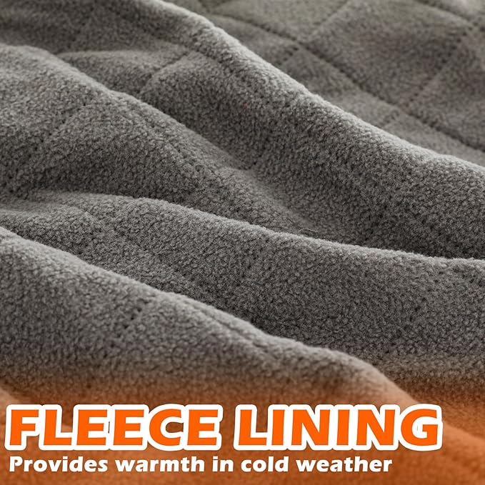 55 x 95 Waterproof Woobie Camo Blanket for Hunting Extra Outdoor Stadium Blankets Sherpa Lining with Hood and Storage Pocket for Deer Duck Hunting Gear Blind Accessories(Waterfowl Grass Camo)