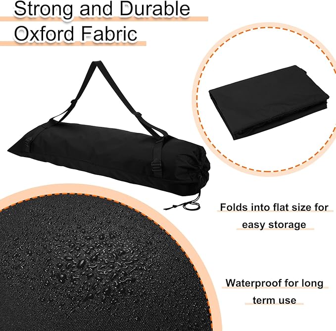 HARFINGTON Camping Chair Replacement Bag 48 Folding Chair Carry Bag Oxford Cloth Storage Tent Bag with Shoulder Strap for Travel Outdoor Camping Sports Black