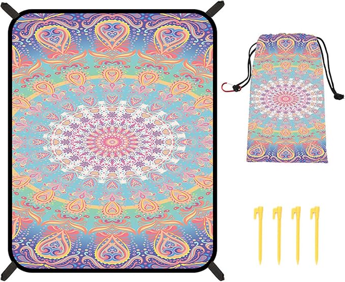 Foldable Outdoor Picnics Blanket Easy to Carry Beach Blanket Large Spacious Mattress Elegant Camping Pad for Relaxation Pad for Camping
