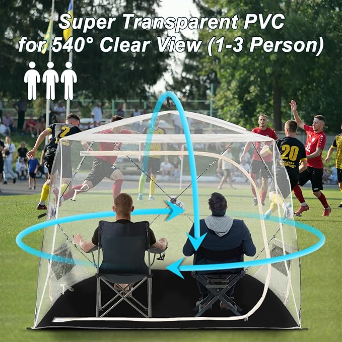 Sports Tent for 1-3 PersonPortable Pop Up Outdoor Weatherproof Shelter Instant Bubble Tent for Sports EventCampingFishing