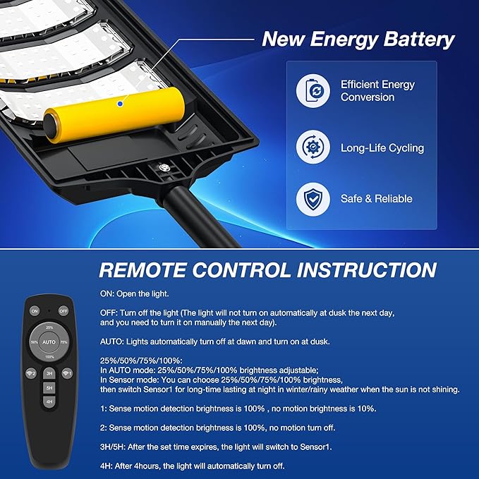 Solar Lights Outdoor Solar Street Lights Outdoor Dusk to Dawn with Motion Sensor &amp Remote Control Wide Angle Solar Flood Lights Outdoor IP67 Waterproof for Parking Lot Yard &amp Driveway (4PAC