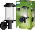 PHILIPS LED Round Up Outdoor Wall Lantern 1-Pack Bright White (3000K) 650 Lumen (11W = 50W) Weather Resistant