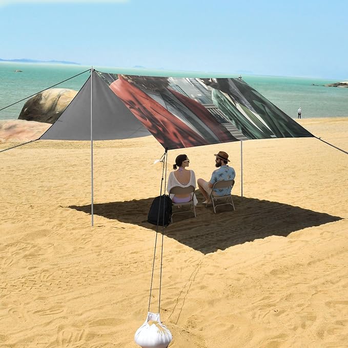 Camping Sun Shelters Bear and Bull in Suits Beach Canopy 126 * 110.2in