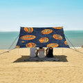 Rugby Yellow Pattern Camping Sun Shelter Beach Tent Portable Beach Sun Shade Outdoor Canopy for Camping Trips Fishing Picnic