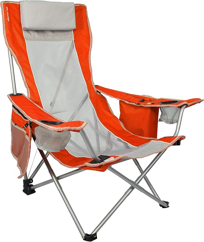Kijaro Beach Sling Chair with Cooler Pocket - Various Fun Colors &amp Patterns - Perfect Beach Folding Chair and Camping Chair - Includes a Detachable Pillow