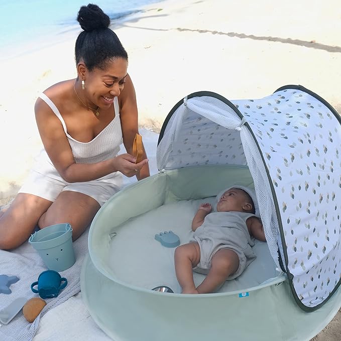 Babymoov Aquani 3-in-1 Infant &amp Baby Beach Tent &amp Pool UV Protection Sunshade Pop-Up Play Area &amp Portable Outdoor Paddling Pool Provence