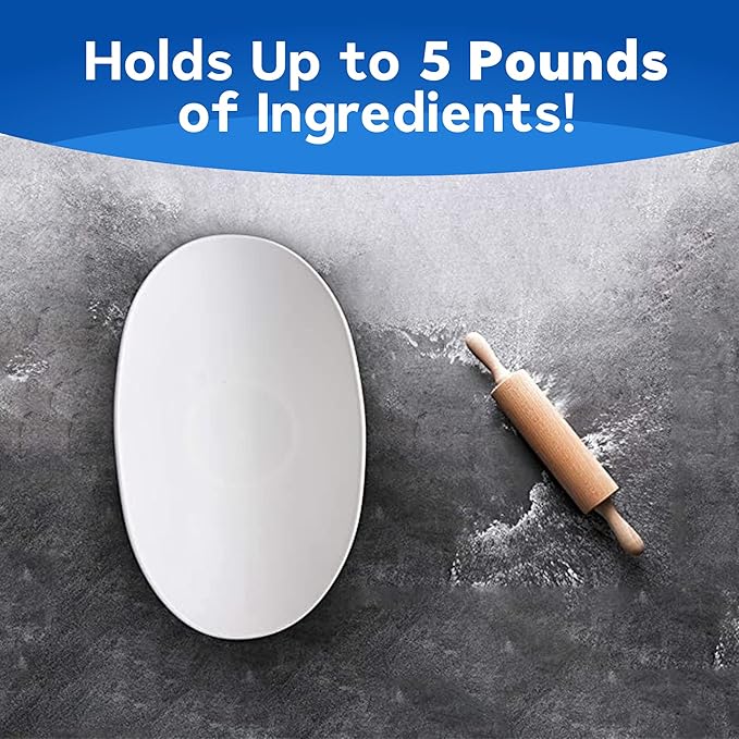 Penn Scale USA-Made Plastic Footed Bakers Scale Scoop for Weighing (11 x 21 x 6) - White Footed Scoop Made With Food Safe Plastic