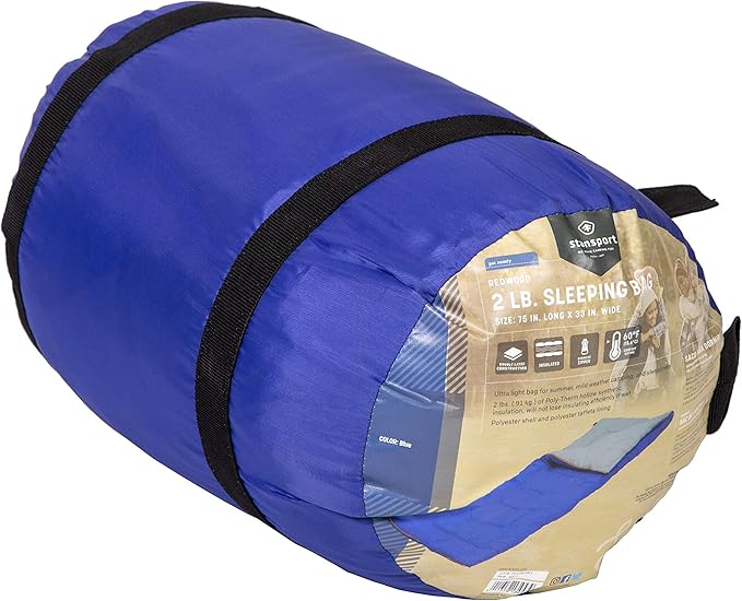 Stansport Redwood Rectangular 30 x 75 Sleeping Bag BlueDark Green