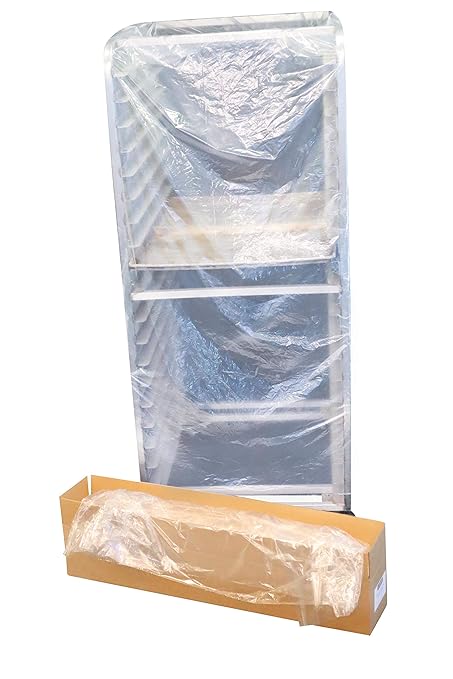 Double Disposable Rack Covers Heavy Duty Bun Rack &amp Food Cover 41” X 30” X 77” for Industrial &amp Commercial Use 150 Bags Per Roll