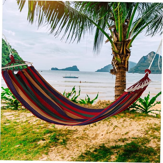 UPKOCH 1set Weatherproof Outdoor Camping Hammock Heavy Duty Thickened Tree Mounted Bed for Relaxation and Resting Portable Picnic Supply for Camping and Hiking Activities