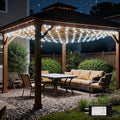 10FT x 10FT Gazebo Net Lights Outdoor 280 LED Cool White Gazebo Lighting Outside Waterproof with 8 ModesTimer Mesh Light Plug in for Bushes Pergolas Garden Decorations