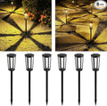 6 Pack Solar Pathway Lights Outdoor Waterproof (IP65) with 2-in-1 Lighting Modes Warm White LED for Yard Lawn Garden Patio &amp Landscape