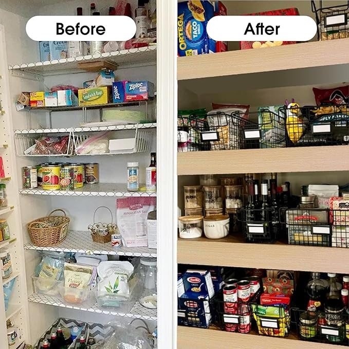 Wire Shelf Covers Suitable for Pantry Wire Rack 0.25 Thick PVC Faux Wood Grain Faux Wood Shelf Covers Set of 5 (26W*12D Inch)