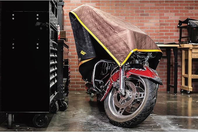 CAT 72 Inch x 80 Inch Water-Resistant Woven Utility Blanket Black Brown - 980837E