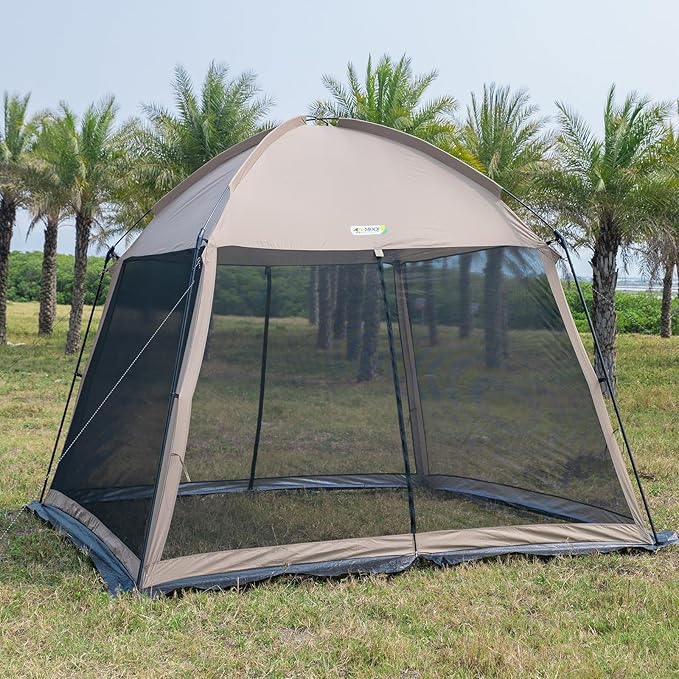 11x11 Ft Screen House Tent - Instant Pop Up Mesh Canopy Shelter with Waterproof &amp Sunshade Roof Easy Setup for Camping Backyard Beach Picnic
