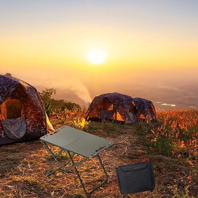 Folding Camping Table Foldable Table Multipurpose Portable Folding Table Outdoor Table for Camping Patio Barbecue Outdoor Green