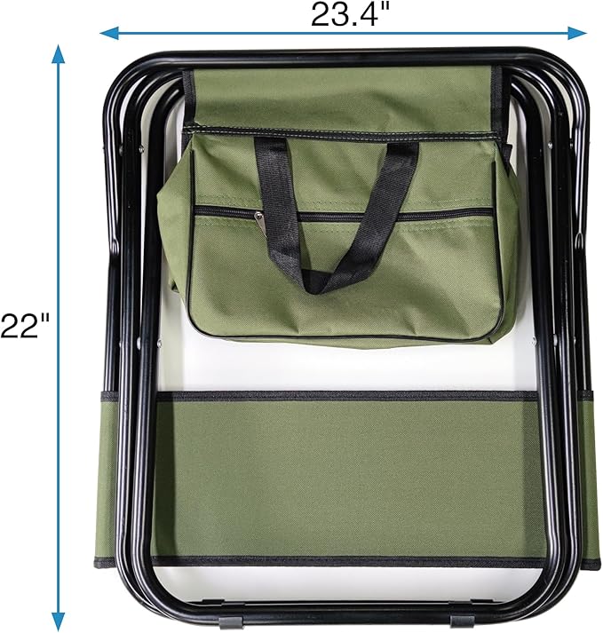 4-Piece Folding Outdoor Chair with Storage Bag Portable Chair for Indoor Outdoor Camping Picnics and FishingGreen