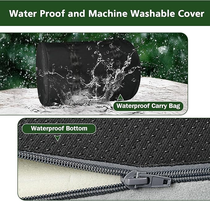3.5 Extra Thick Foam Camping Mattress Waterproof Cover &amp Travel Bag Portable Sleeping Pad for Car/Tent/Cot/SUV/Trunk/Floor/Guest Bed