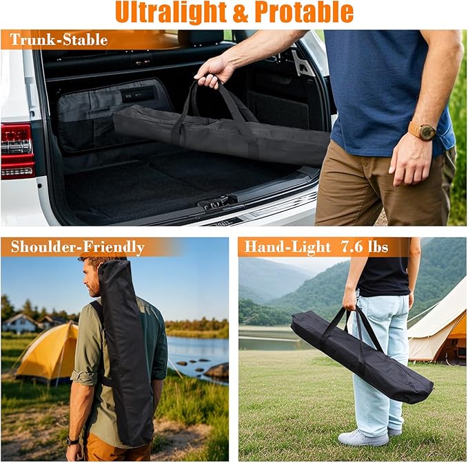 Folding Camping Table + Camping Stoves + Charcoal Grill Outdoor IGT Cook System with Carry Bag IGT Table for BBQ Beach Backyard