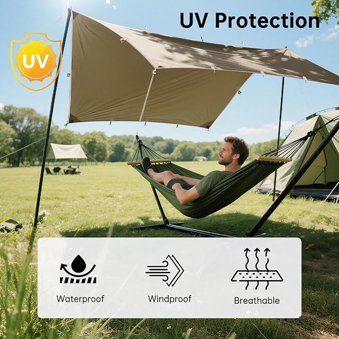 Free Soldier Waterproof Portable Tarp Multifunctional Outdoor Camping Traveling Awning Backpacking Tarp shelter Rain Tarp