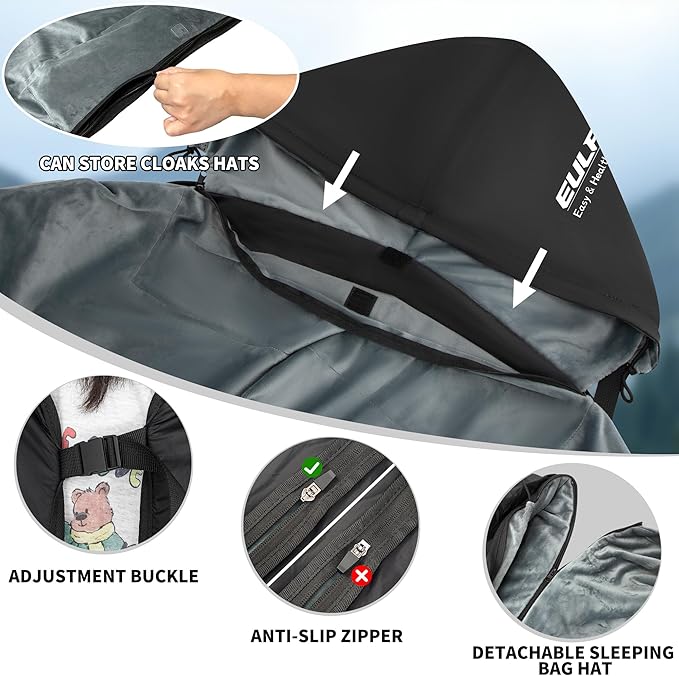 EULANT Large Wearable Camping Blanket with Crystal Velvet LiningWaterproof Windproof Warm Outdoor Camping Blanket