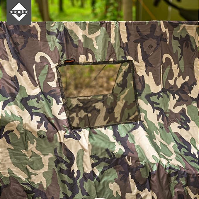 Onewind Premium Hammock Wind Sock Hammock end Wind Block Lightweight and Wind-Resistant Underquilt Protector for Winter and Cold Weather Protection Backpacking Camouflage