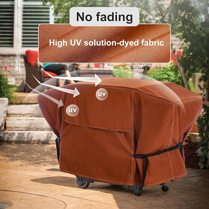 NettyPro Griddle Cover for Blackstone 28 inch Griddle Waterproof Heavy Duty 2 Burner Flat Top Gas Grill Cover 28 Cooking Station Camping Brown