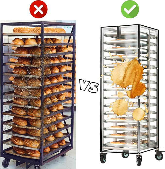 Bread Pan Rack Cover28 Lx23 Wx64 H (Transparent 28 “ x 23 ” x 64 )