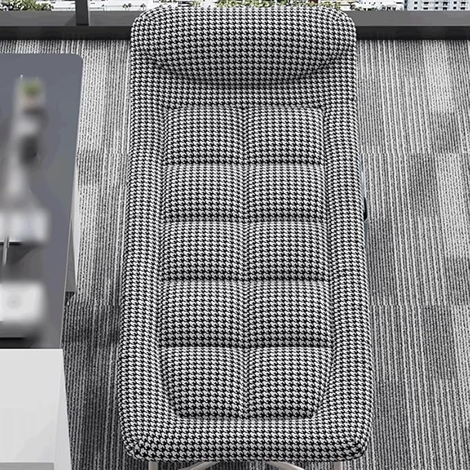 Houndstooth Camping Cot Built-in Pillow Extra Wider Cots with Large Pocket for Outdoor/Office/Beach Portable Folding Bed