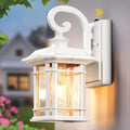 VIANIS White Outdoor Wall Lights Dusk to Dawn Outdoor Light Fixture 100% Aluminum Exterior Lighting Fixtures for House Porch Garden Doorway Waterproof