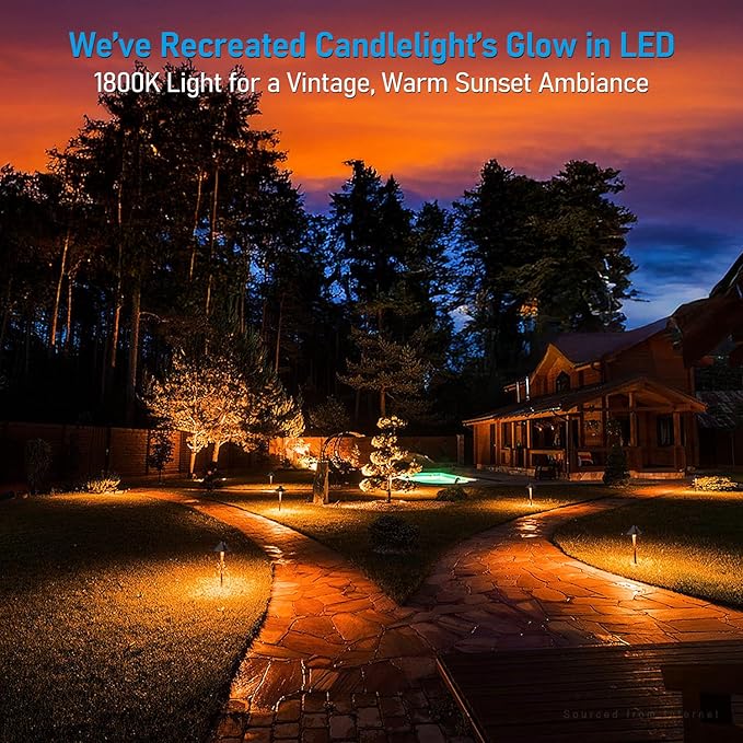 LEONLITE Update 5CCT Low Voltage Pathway Lights 12-24V LED Landscape Path Light 1800/2700/3000/4000/5000K CRI90 IP65 Waterproof Landscape Lighting Aluminum Housing Oil Rubbed Bronze Pack of 6