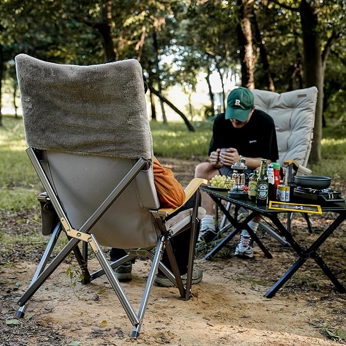 ICECO Flannel Chair Cushion Camping Chair (only Cushion not Include Chair) Portable with Storage Bag