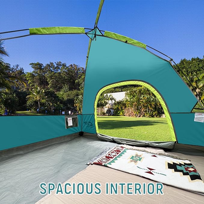 Tents for Camping 4 Person Tent Waterproof Windproof Double Layer Camping Tent Easy Setup Dome Tent with Large Mesh Windows &amp Wider Door for Outdoor Camping &amp Hiking
