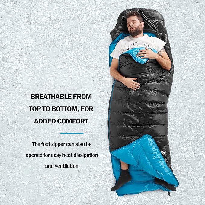 Naturehike Ultralight Down Cold Weather Sleeping Bag 650FP Compact Sleeping Bag 3-4 Season for Adults &amp Kids Backpacking Camping Hiking Traveling with Compression Sack