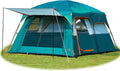 KTT Extra Large Tent 10-12-14 Person(Style-B)Family Cabin Tents2 Rooms3 Doors and 3 Windows with MeshStraight WallWaterproofDouble LayerBig Tent for OutdoorPicnicCampingFamily Gathering