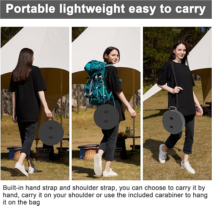 2026 Upgraded 18.1 Portable Folding Stool Collapsible Stools 600lbs Max Weight Lightweight But Sturdy Telescoping Foldable Camping Stool for Outdoor Fishing Hiking Travel BBQ