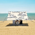 Polar Bear Bicycle Riding Camping Sun Shelter Beach Tent Portable Beach Sun Shade Outdoor Canopy for Camping Trips Fishing Picnic