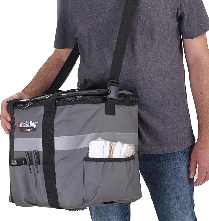 Winco Insulated Food Delivery/Catering Bag Small Gray