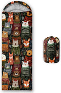 AILONEN Cartoon Camping Sleeping Bag for Boys Girls AdultsLightweight &amp Waterproof3 Season Warm &amp Cold WeatherPortablePrinted Sleeping BagTravelingCampingHiking
