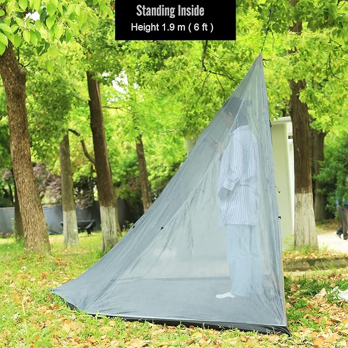 Inner Mesh for T1 T2 Large Size Tipi Hot Tent with Bathtub Bottom (Half Octagonal Large)